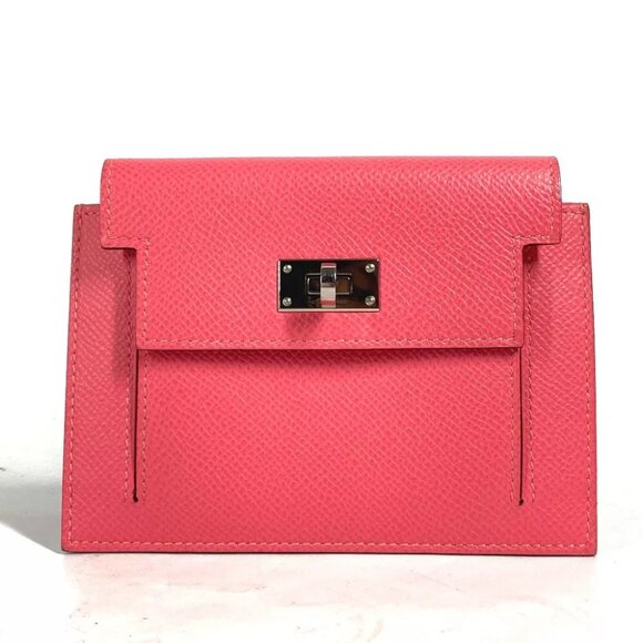 HERMES Coin Compartment Kelly Pocket Compact Wallet Compact Wallet coin purse - Picture 1 of 15